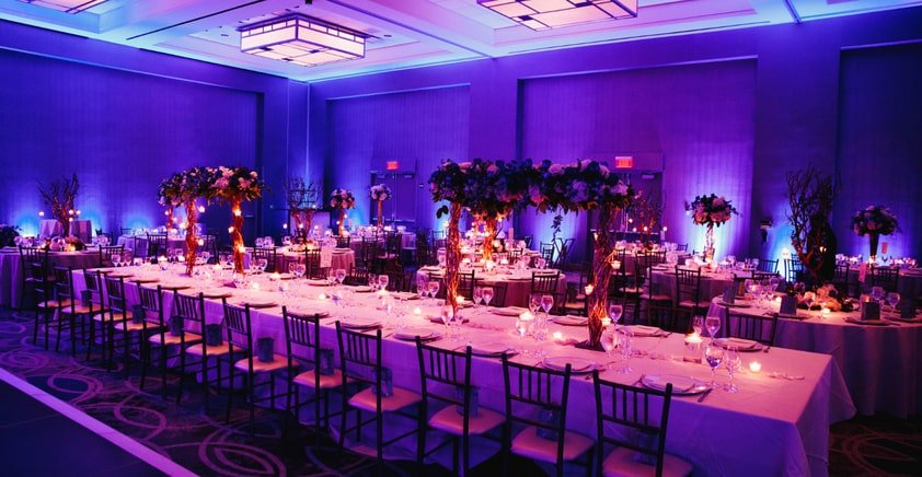 Vertical Flower arrangement for an event