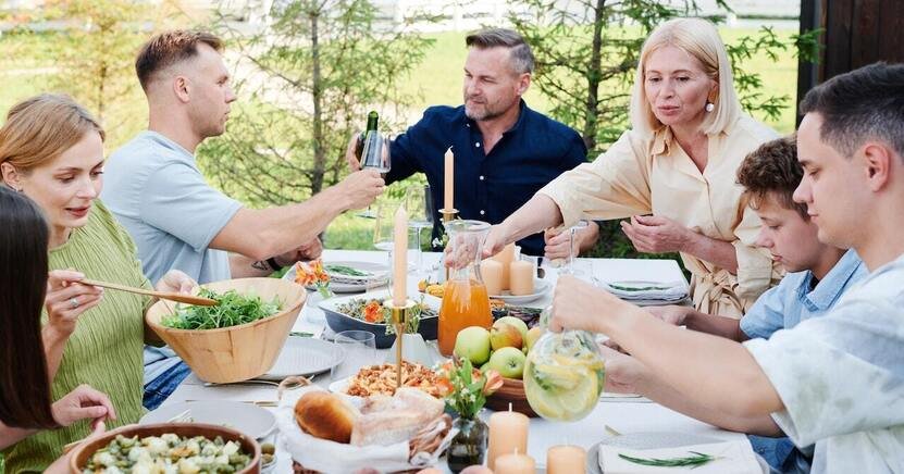 People enjoying at an informal occasion